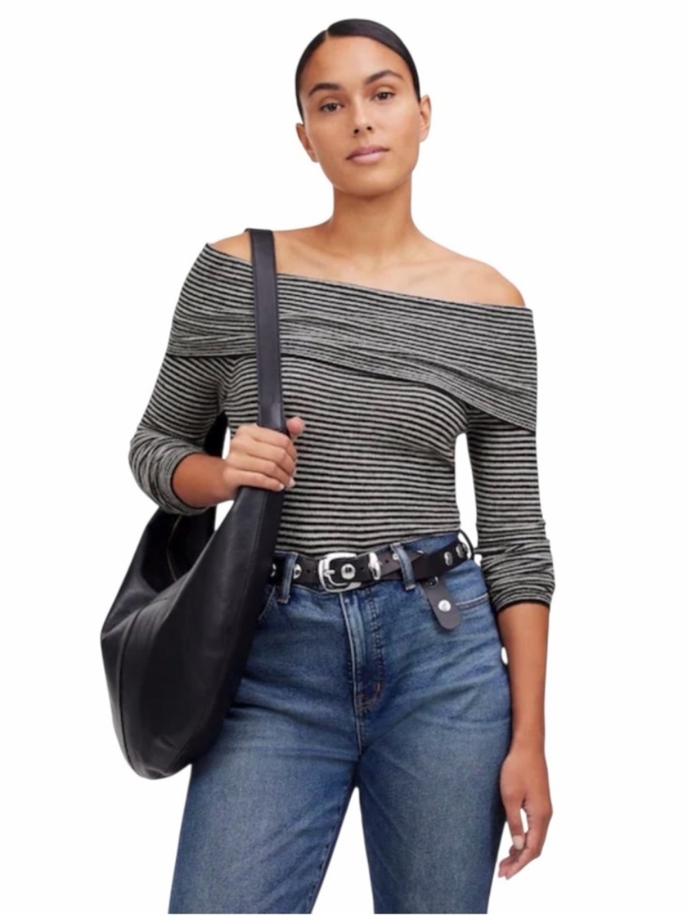 Madewell Alpaca-Blend Off-Shoulder Sweater
